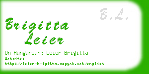 brigitta leier business card